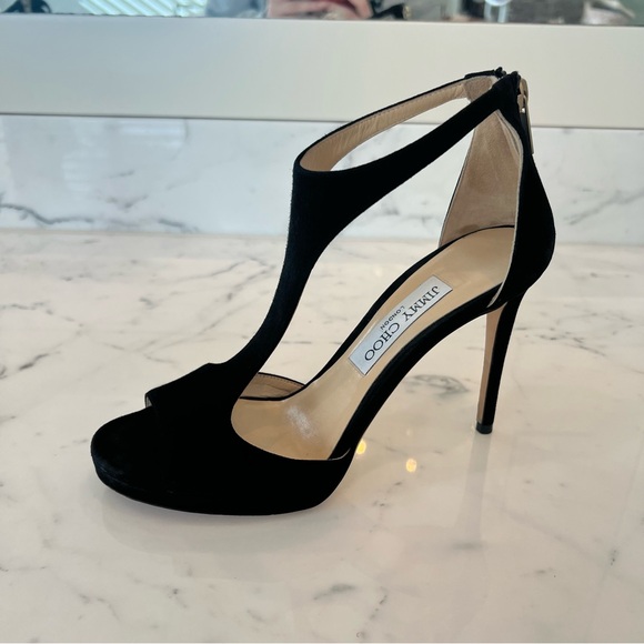 Jimmy Choo Black T-Strap Heels main image 4